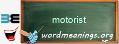 WordMeaning blackboard for motorist